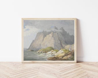 Ilha de Skye, Escócia, Vista, Pintura em Aquarela de 1819 | Impressão de Belas Artes