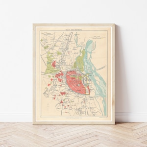 Delhi India 1909 Map | Fine Art Print