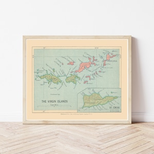 Virgin Islands 1927 Map Fine Art Print