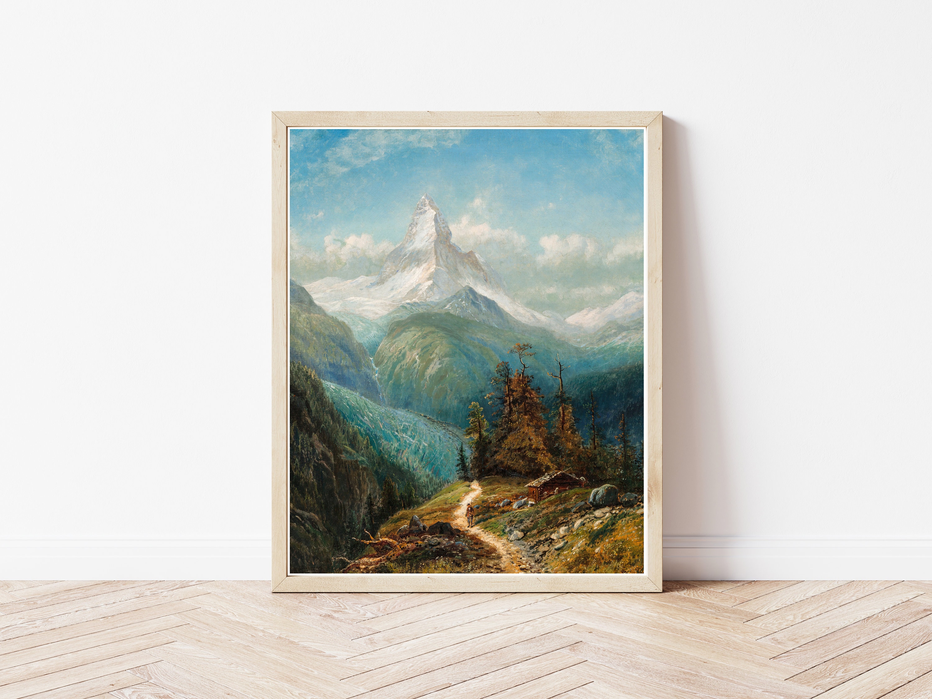 Tirage Stéréo Vintage Du Mont Cervin (Suisse) Vers 1870 - Format 8.5x17 Cm, Original