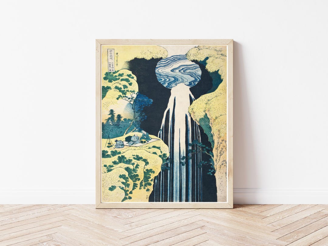 Waterfall 1834 Japanese Woodblock Print | Fine Art Print - Etsy