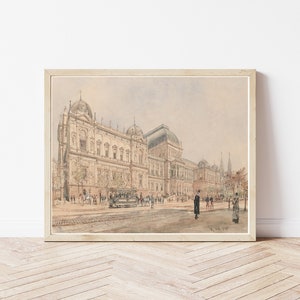 University of Vienna, Vienna Austria 1878 Watercolor Painting | Fine Art Print