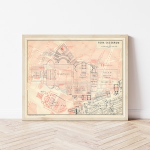 Forum of Caesar Rome Italy 1897 Map | Fine Art Print