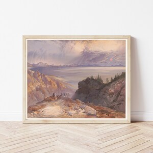 Great Salt Lake Utah View Chromolithograph Illustration | Fine Art Print