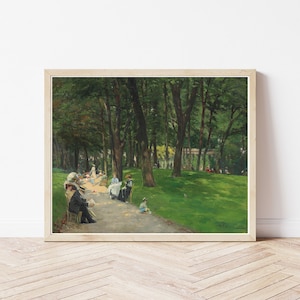 Paris France Bois de Boulogne 1903 Oil Painting | Fine Art Print