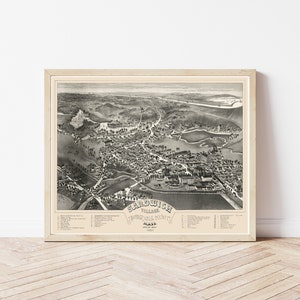Sandwich Massachusetts 1884 Vogelansicht | Fine Art Druck