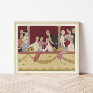 Art Deco 1920&#39;s Fashion & Style Illustration, Flapper Fashion Art 1924 Lithograph | Fine Art Print