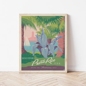 Puerto Rico 1936 WPA Travel poster | Fine Art Print