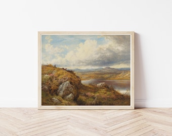 Wales Vereinigtes Königreich Welsh Hills Ansicht 1896 Ölgemälde | Fine Art Druck