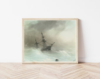 Stormy Ocean Seascape 1888 Painting | Fine Art Print