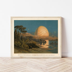 Jupiter 1900 Astronomy Book Illustration | Fine Art Print - Etsy