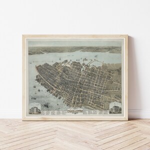 Charleston South Carolina 1872 Vogelansicht Karte Fine Art Print