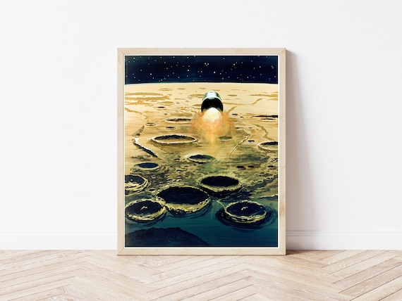 NASA アポロ8号 月面探査 月周回軌道コンセプトアート 1968年 絵画