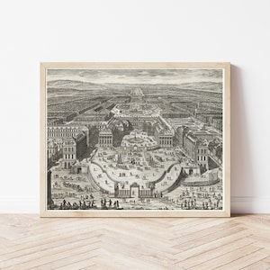 Versailles Paris France View 1682 Engraving Illustration | Fine Art Print