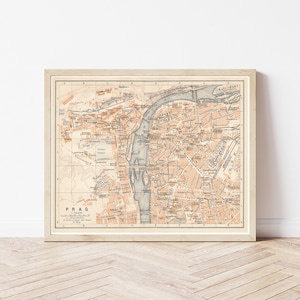 Prague Czech Republic 1910 Map | Fine Art Print