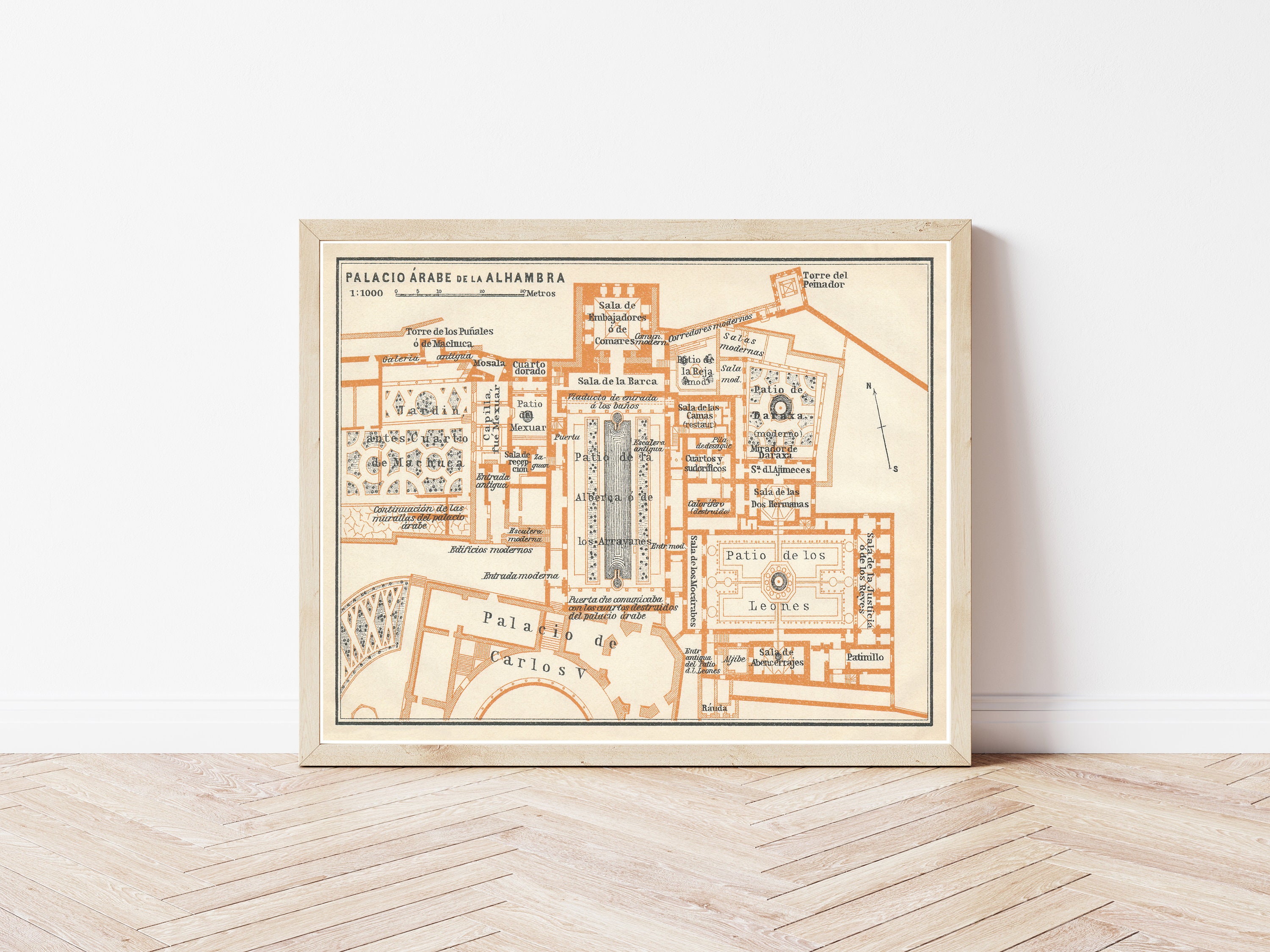 アルハンブラ宮殿 グラナダ スペイン 1913年 建築図面 | ファイン