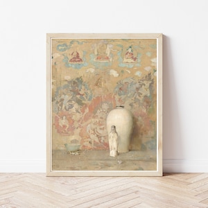 Tibetan Buddhist Altar 1920 Oil Painting | Fine Art Print