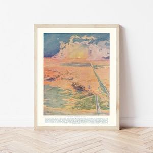 Mars Surface Sci fi Martian Landscape 1931 Book Illustration | Fine Art Print