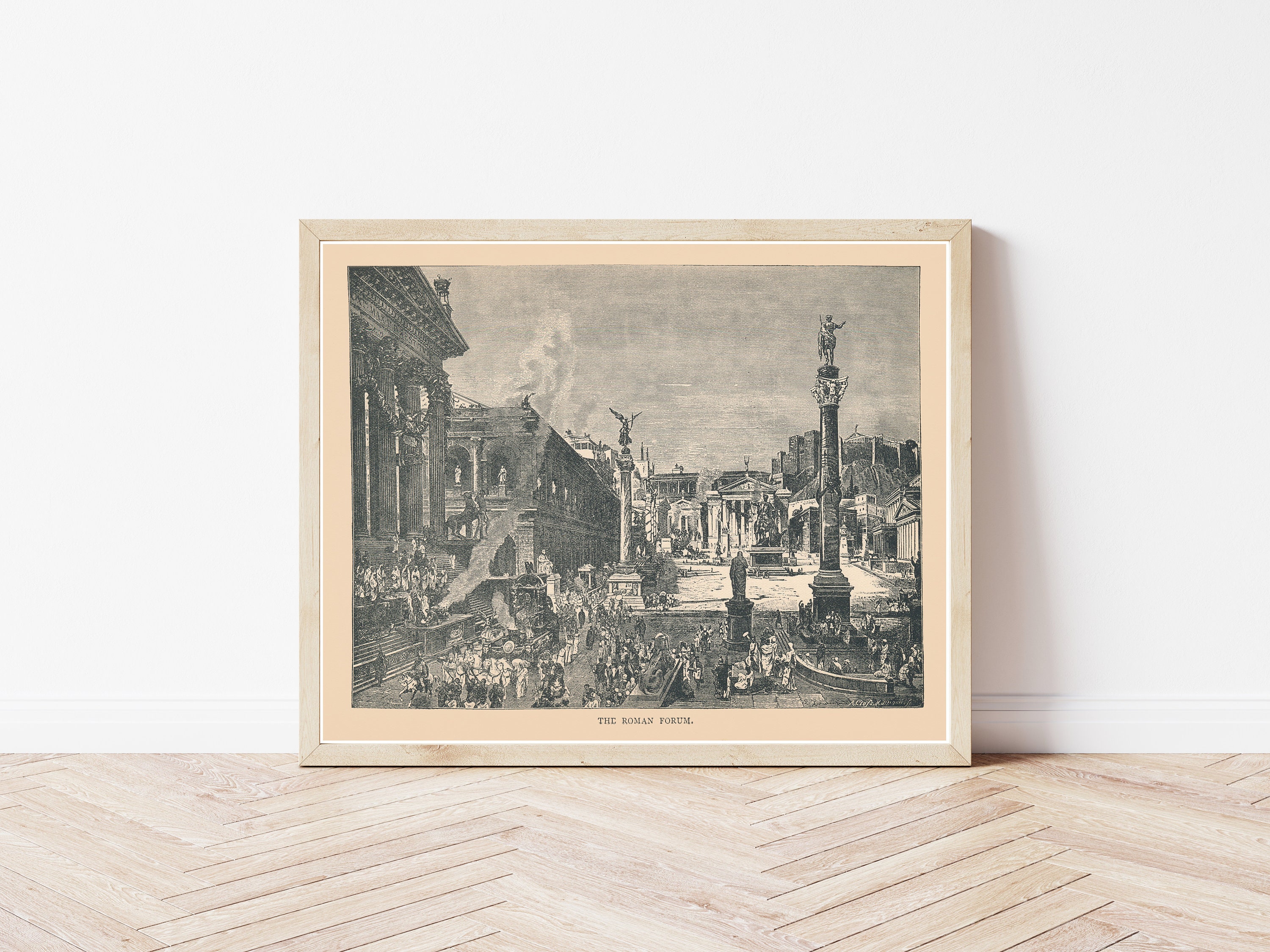 Roman Forum Ancient Rome Italy 1885 Engraving Illustration | Fine Art Print