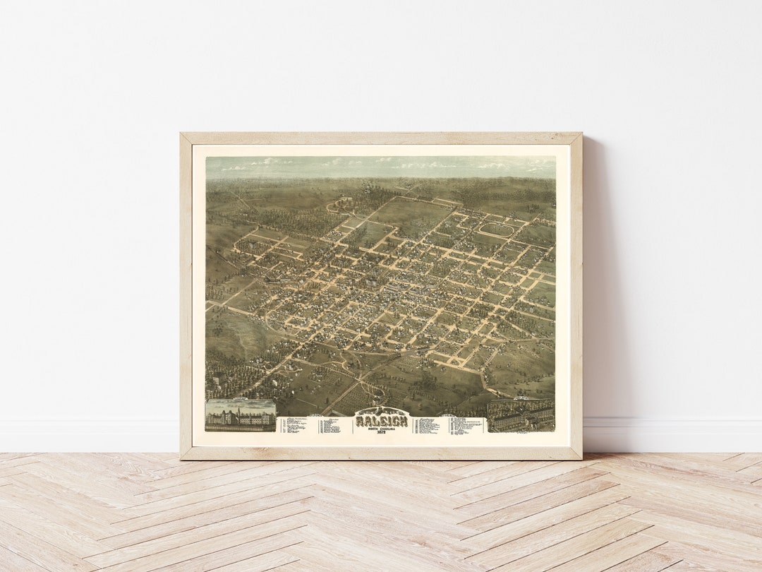 Pictorial Bird's Eye View of Charleston, South Carolina in 1872