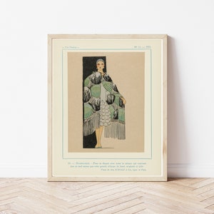 Art Deco 1920&#39;s Fashion & Style Illustration, 1925 Flapper Fashion Art | Fine Art Print