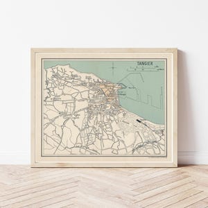 Carte de Tanger, Maroc, 1923 | Impression d'art