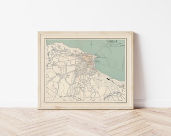 Tangier Morocco 1923 Map | Fine Art Print