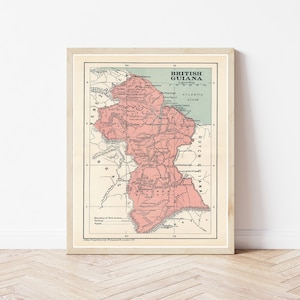 Guyana 1923 Karte | Fine Art Druck