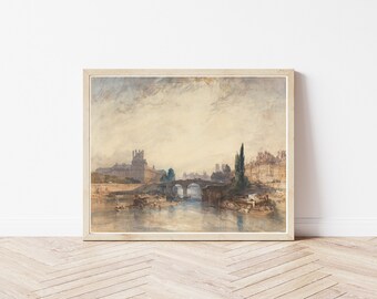 Paris France Vue 1833 Aquarelle | Impression d'art