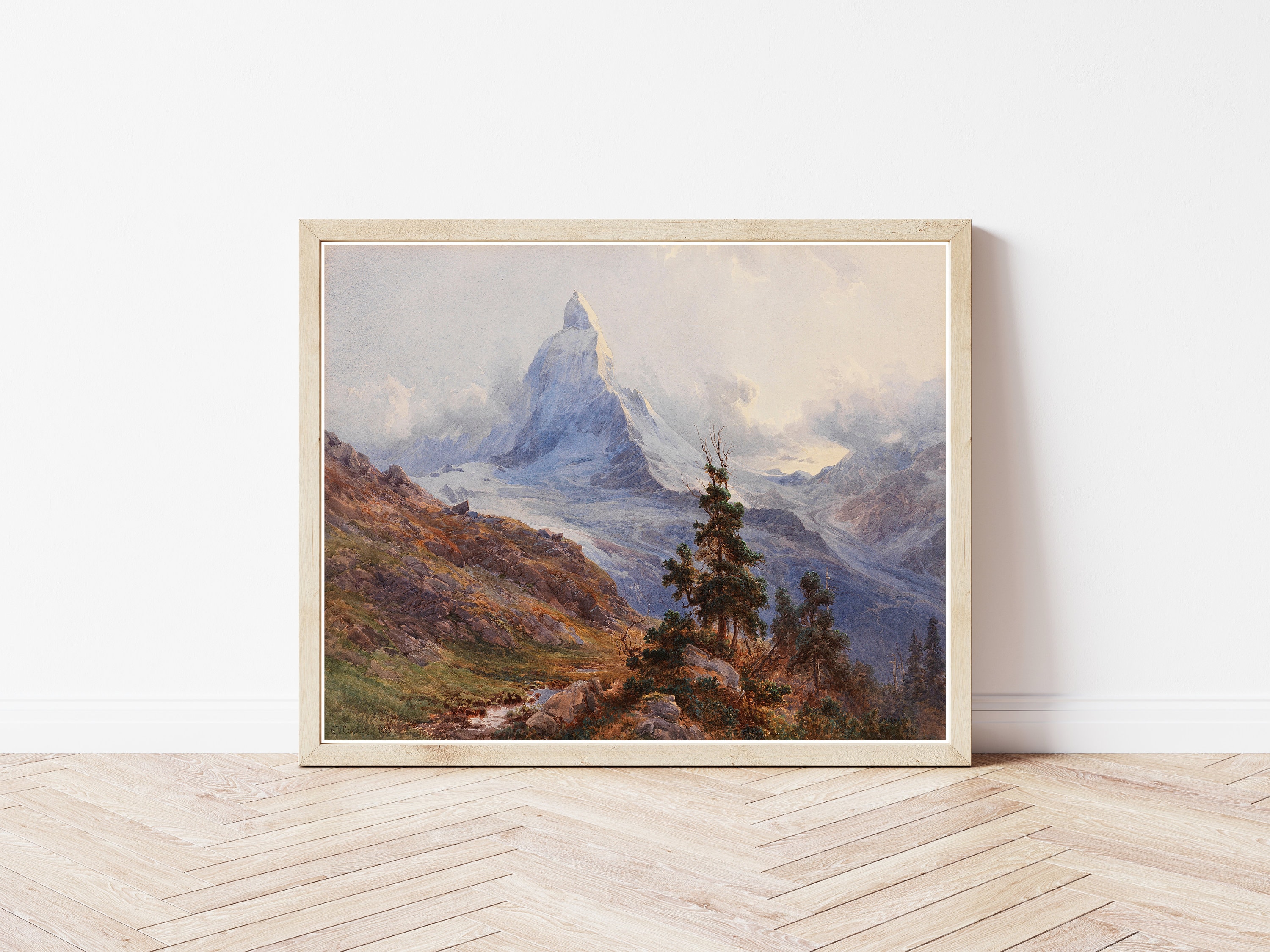 Matterhorn Mountain Zermatt Switzerland 1888 Oil Painting