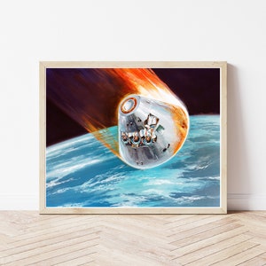 NASA Apollo 7 Space Exploration Concept Art 1968 Painting | Fine Art Print