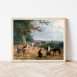 Greyhound Dogs Circa 1807 Oil Painting | Fine Art Print