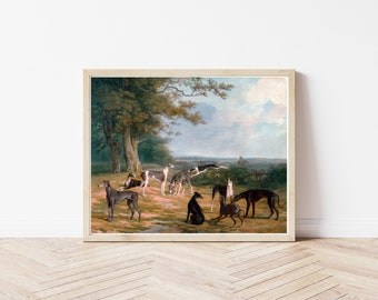 Perros galgos, circa 1807, pintura al óleo/impresión artística