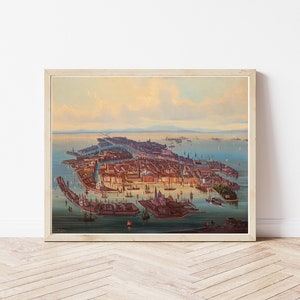 Venice Italy View Circa 1875 Oil Painting | Fine Art Print