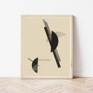 Early Midcentury Modern Minimalist Abstract Art 1923 Lithograph | Fine Art Print