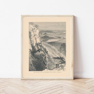 Chattanooga Tennessee View & Lookout Mountain 1874 Engraving | Fine Art Print