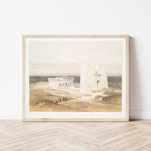 Temple of Edfu Egypt 1846 Lithograph Illustration | Fine Art Print