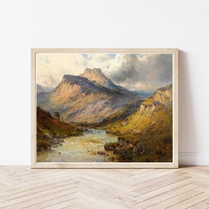 Loch Lomond, Scozia, circa 1880, dipinto a olio / stampa artistica