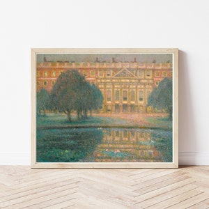 Hampton Court Palace Londen Engeland 1908 impressionistisch schilderij | Kunstafdruk