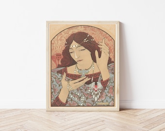 Affiche magique « Incantation » Art nouveau 1897 | Impression d'art