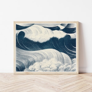 Ocean Waves 1917 Lithograph | Fine Art Print