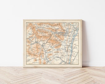 Catskill Mountains 1909 Map Fine Art Print