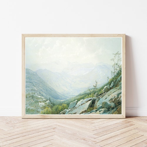 NEW HAMPSHIRE PRINT White Mountains New Hampshire Painting - Etsy