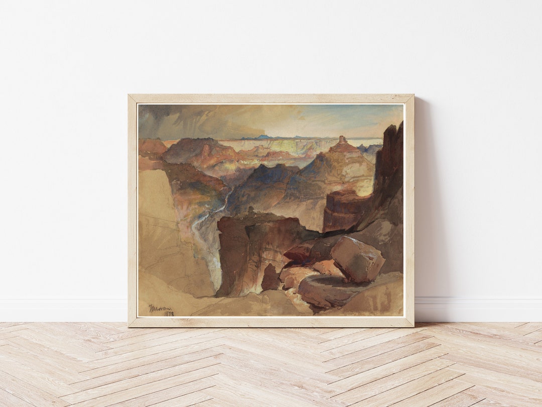 Grand Canyon National Park View 1873 Watercolor Painting | Fine Art ...