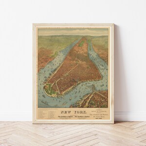 New York City 1879 Stadtplan | Fine Art Druck