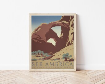 Arches National Park "See America" 1939 WPA Travel Poster | Fine Art Druck
