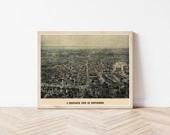 Providence Rhode Island 1894 Bird's Eye View | Fine Art Print