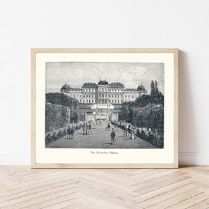 Belvedere Palace Vienna Austria 1906 Engraving | Fine Art Print