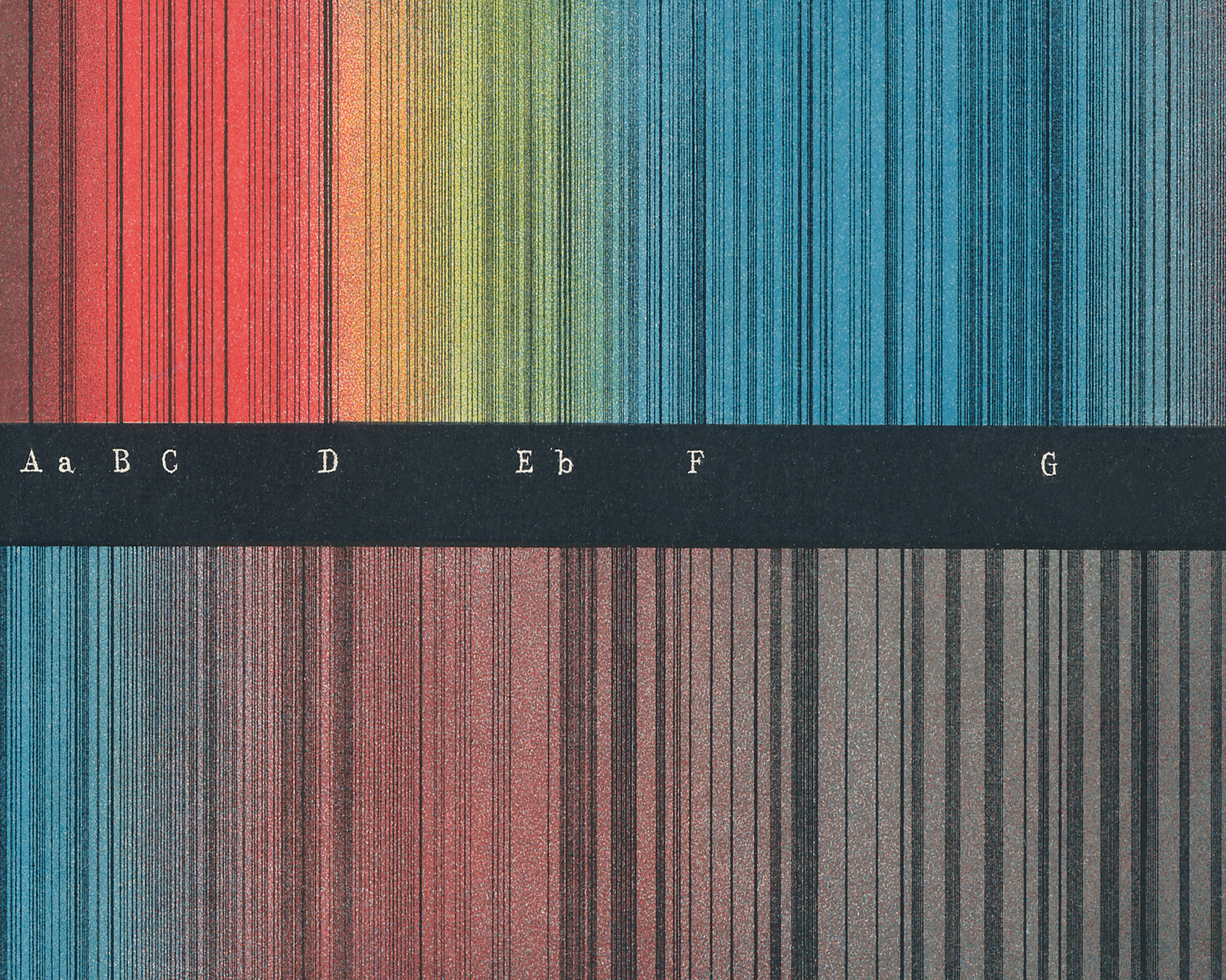 Solar Spectrum Color Spectrum of Sun 1906 Astronomy Book Illustration ...