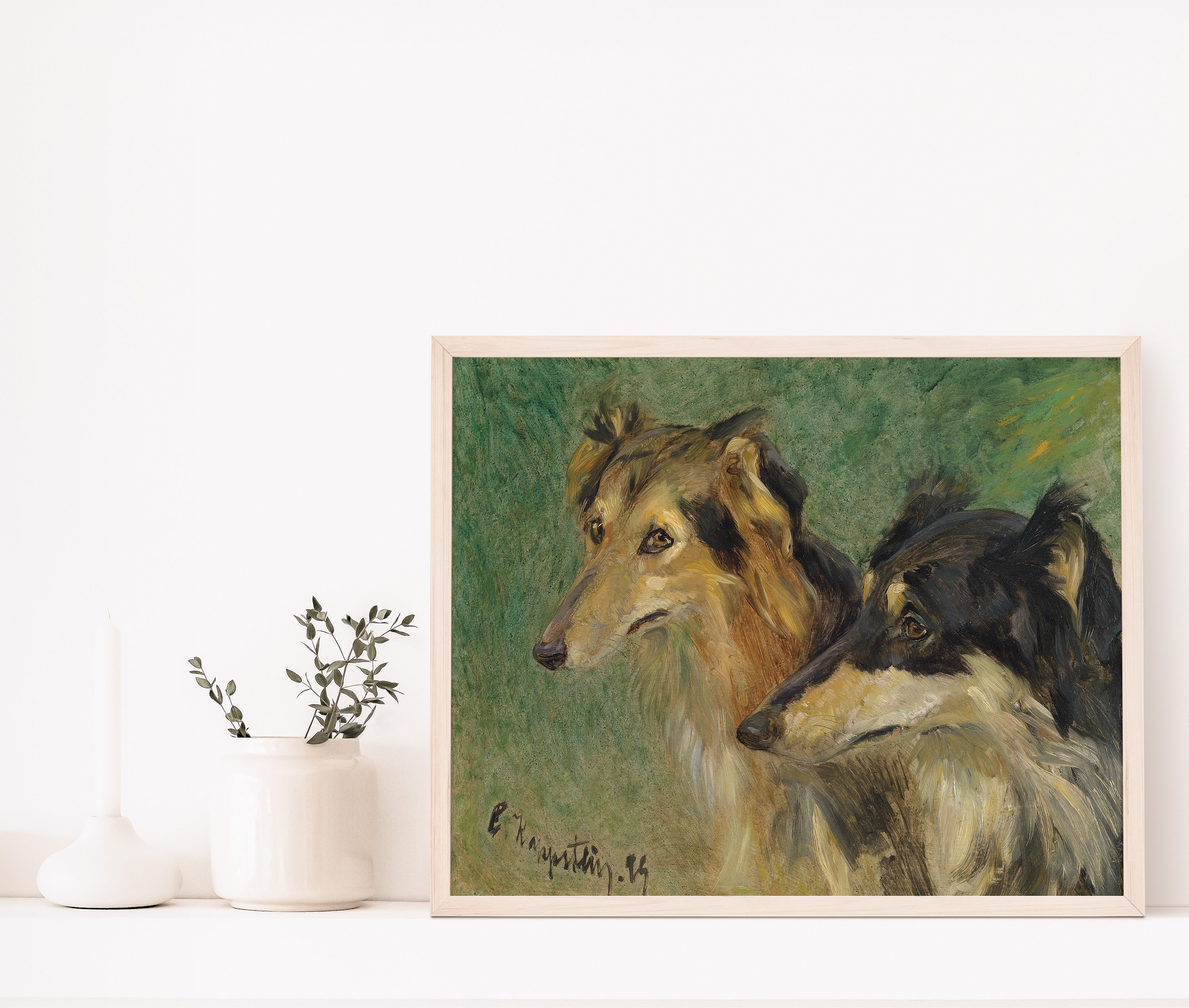 ボルゾイ犬 1894年 絵画 | ファインアートプリント - Etsy 日本